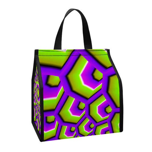Green Hive Moving Optical Illusion Insulated Lunch Tote