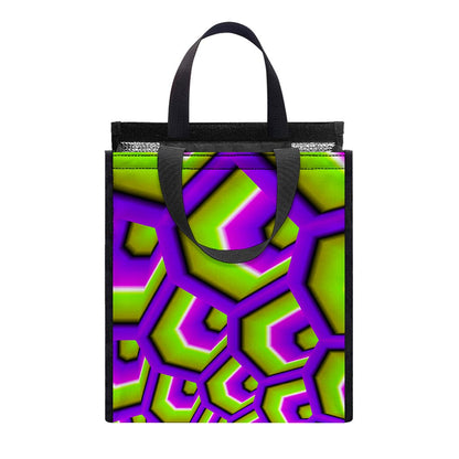 Green Hive Moving Optical Illusion Insulated Lunch Tote
