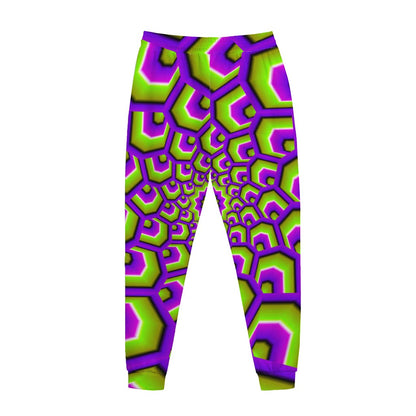 Green Hive Moving Optical Illusion Jogger Pants