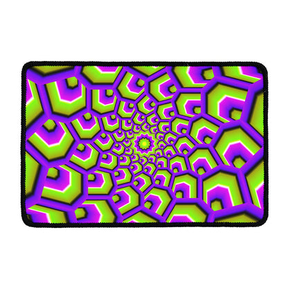 Green Hive Moving Optical Illusion Kitchen Mat