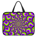 Green Hive Moving Optical Illusion Laptop Sleeve With Handle