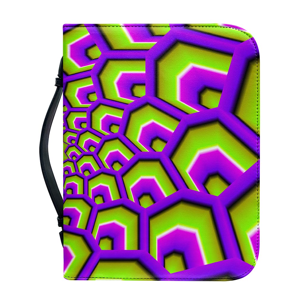 Green Hive Moving Optical Illusion Leather Bible Cover