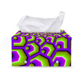 Green Hive Moving Optical Illusion Leather Tissue Box Cover