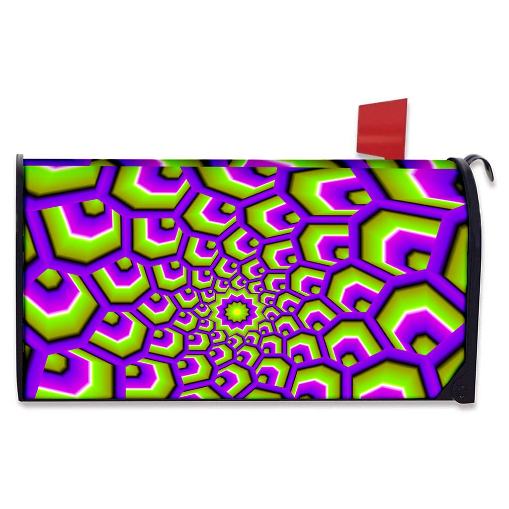 Green Hive Moving Optical Illusion Mailbox Cover