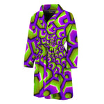 Green Hive Moving Optical Illusion Men's Bathrobe