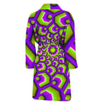 Green Hive Moving Optical Illusion Men's Bathrobe