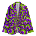 Green Hive Moving Optical Illusion Men's Blazer
