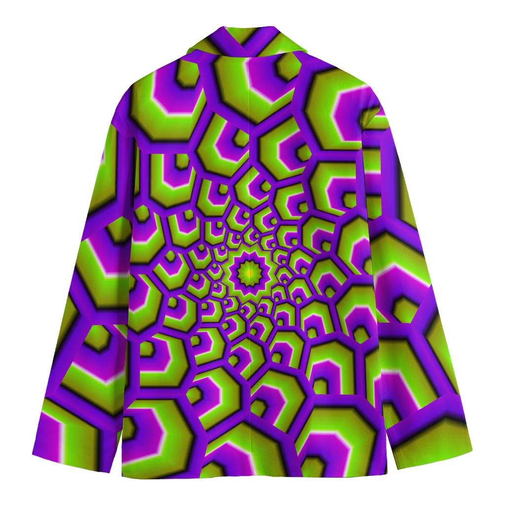 Green Hive Moving Optical Illusion Men's Blazer