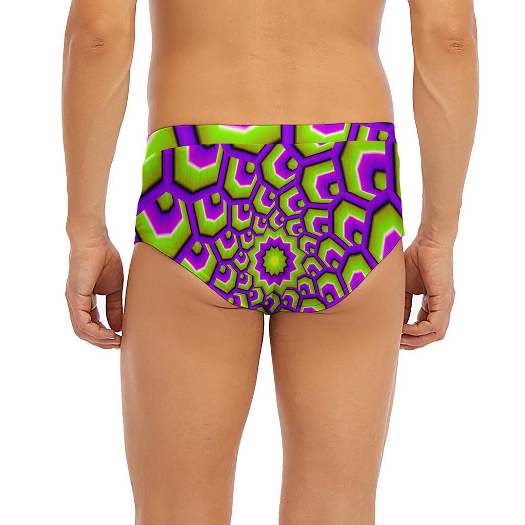 Green Hive Moving Optical Illusion Men's Briefs