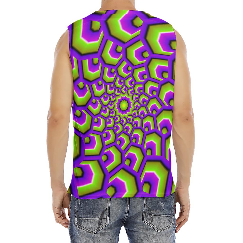 Green Hive Moving Optical Illusion Men's Fitness Tank Top