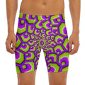 Green Hive Moving Optical Illusion Men's Long Boxer Briefs