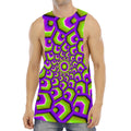 Green Hive Moving Optical Illusion Men's Muscle Tank Top