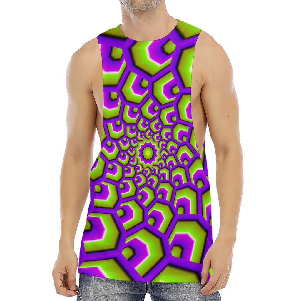 Green Hive Moving Optical Illusion Men's Muscle Tank Top