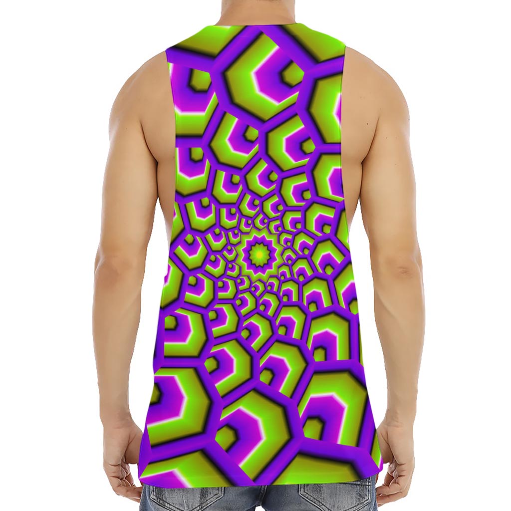 Green Hive Moving Optical Illusion Men's Muscle Tank Top