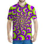 Green Hive Moving Optical Illusion Men's Polo Shirt