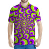 Green Hive Moving Optical Illusion Men's Polo Shirt