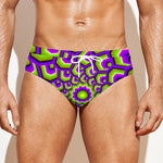 Green Hive Moving Optical Illusion Men's Swim Briefs