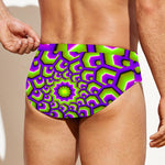 Green Hive Moving Optical Illusion Men's Swim Briefs
