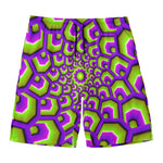Green Hive Moving Optical Illusion Men's Swim Trunks