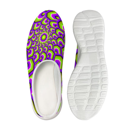 Green Hive Moving Optical Illusion Mesh Casual Shoes