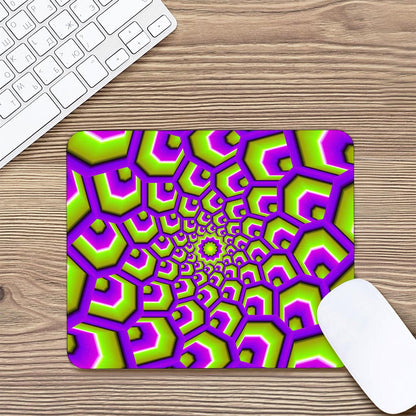 Green Hive Moving Optical Illusion Mouse Pad