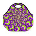 Green Hive Moving Optical Illusion Neoprene Lunch Bag