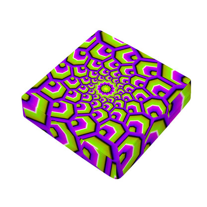 Green Hive Moving Optical Illusion Outdoor Seat Cushion Cover