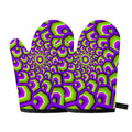 Green Hive Moving Optical Illusion Oven Mitts