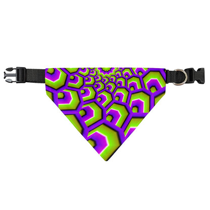 Green Hive Moving Optical Illusion Over The Collar Dog Bandana