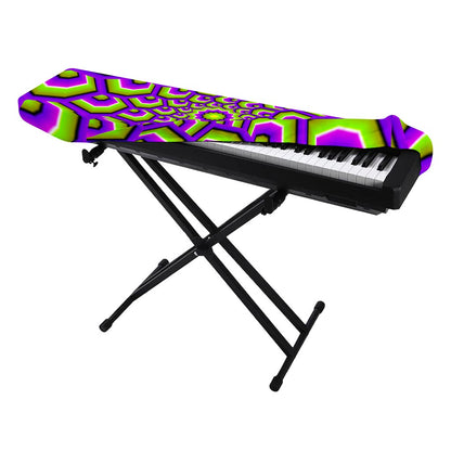 Green Hive Moving Optical Illusion Piano Keyboard Cover