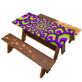 Green Hive Moving Optical Illusion Picnic Table Cover