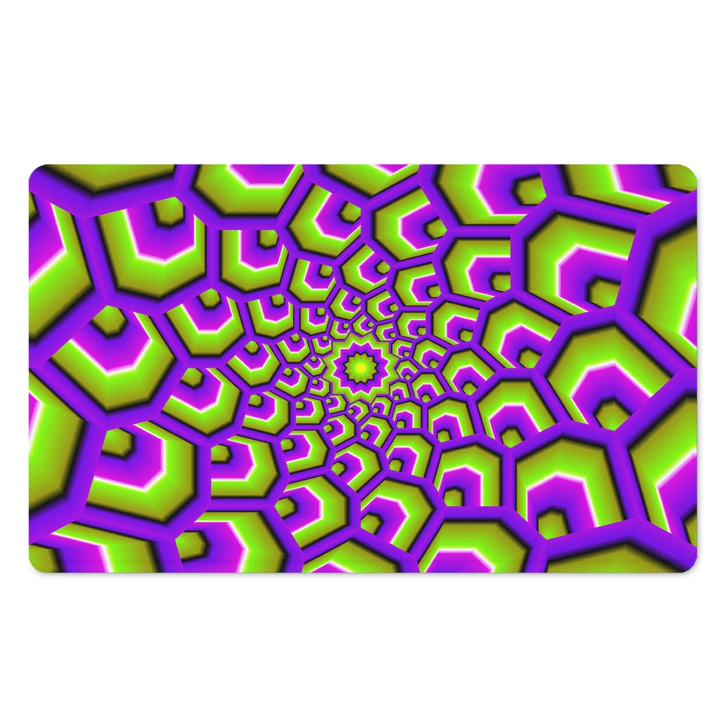 Green Hive Moving Optical Illusion Polyester Doormat
