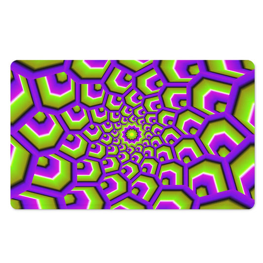 Green Hive Moving Optical Illusion Polyester Doormat