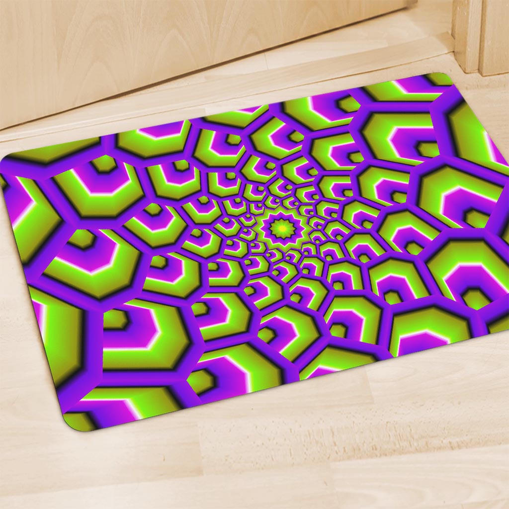 Green Hive Moving Optical Illusion Polyester Doormat