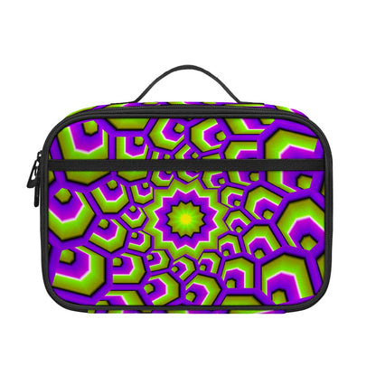 Green Hive Moving Optical Illusion Portable Lunch Bag