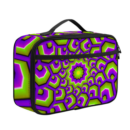 Green Hive Moving Optical Illusion Portable Lunch Bag
