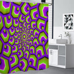 Green Hive Moving Optical Illusion Premium Shower Curtain