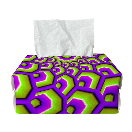 Green Hive Moving Optical Illusion Rectangle Tissue Box Cover