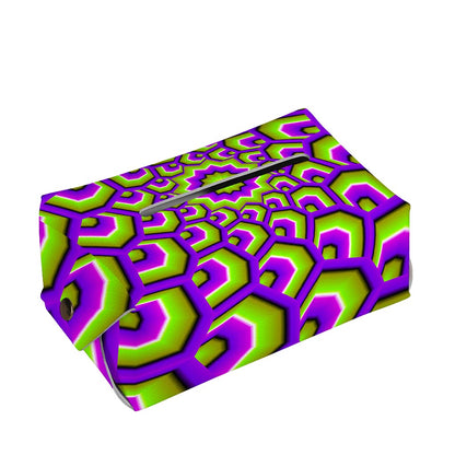 Green Hive Moving Optical Illusion Rectangle Tissue Box Cover