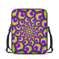 Green Hive Moving Optical Illusion Rectangular Crossbody Bag