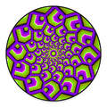 Green Hive Moving Optical Illusion Round Floor Mat