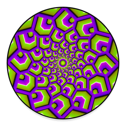 Green Hive Moving Optical Illusion Round Floor Mat