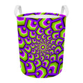 Green Hive Moving Optical Illusion Round Laundry Basket