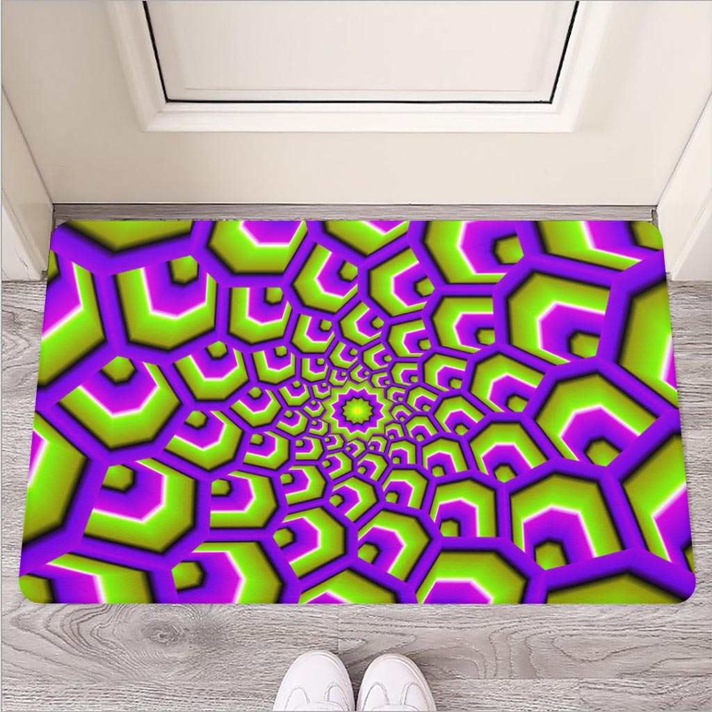 Green Hive Moving Optical Illusion Rubber Doormat