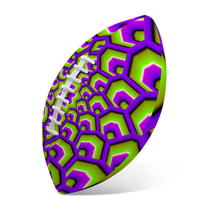 Green Hive Moving Optical Illusion Rugby Ball