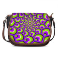 Green Hive Moving Optical Illusion Saddle Bag