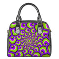 Green Hive Moving Optical Illusion Shoulder Handbag