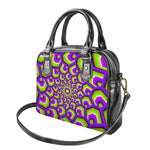 Green Hive Moving Optical Illusion Shoulder Handbag