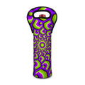 Green Hive Moving Optical Illusion Single Neoprene Wine Tote