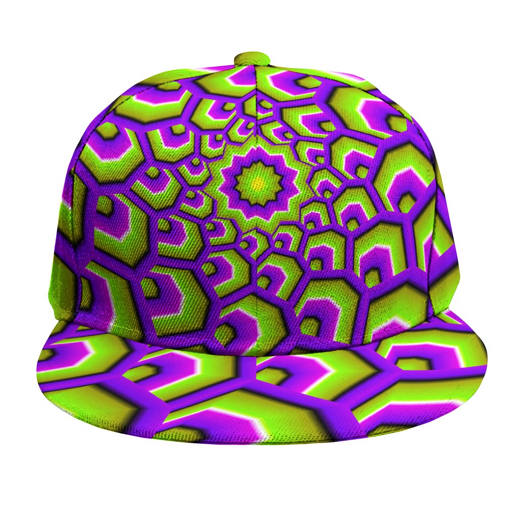 Green Hive Moving Optical Illusion Snapback Cap